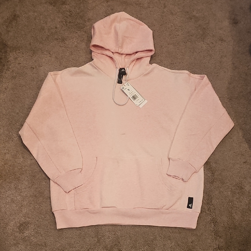 Adidas Pink Pullover Sweatshirt with Hood